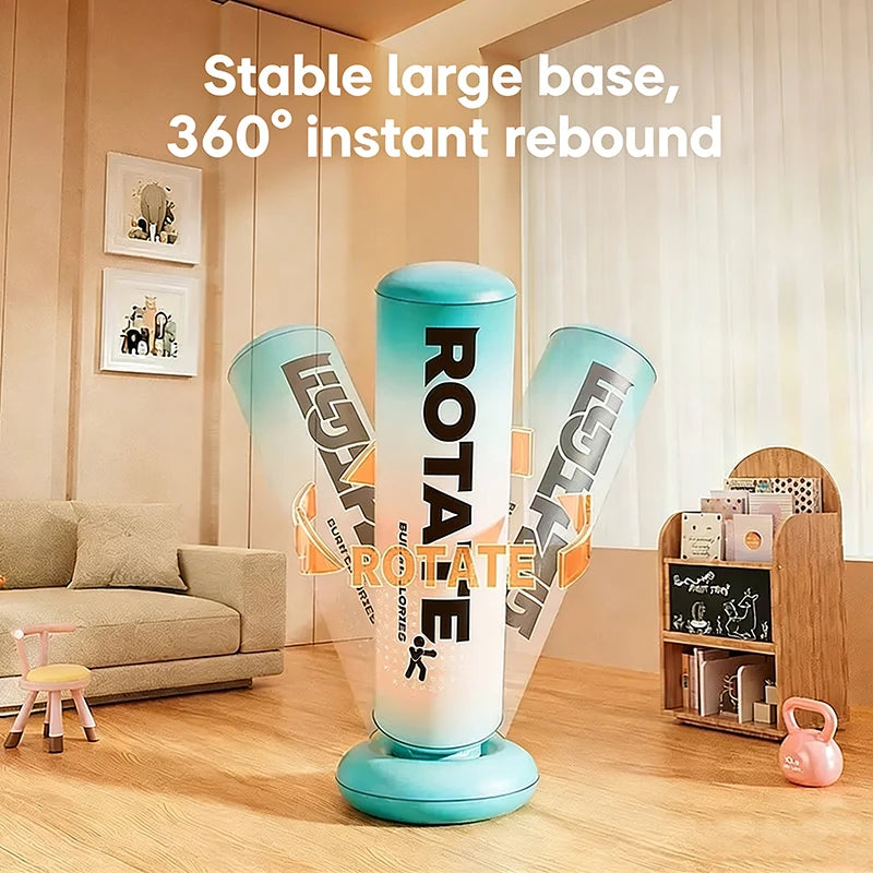Inflatable Pvc Thickened Punching Bag Boxing Post for Boys&Girls Kickboxing Fitness Sandbag Training Exercise for Home No Pump